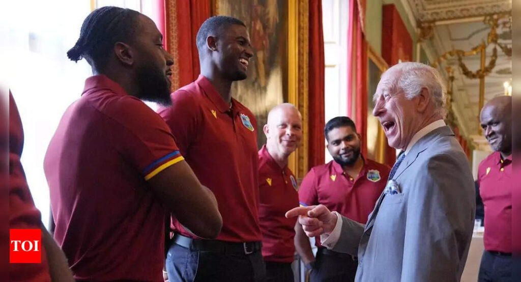 Epic handshake between King Charles and West Indies player leaves internet in splits. Watch | Cricket News