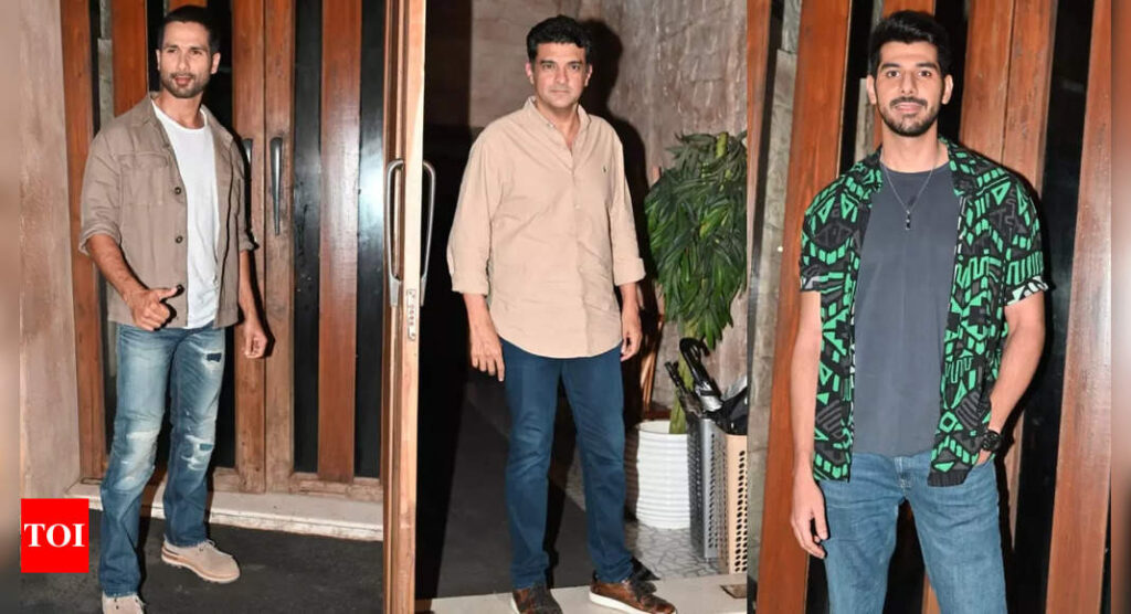 Shahid Kapoor, Pavail Gulati, Siddharth Roy Kapur celebrates the wrap-up of Rosshan Andrrews' film 'Deva' | Hindi Movie News 1 Shahid Kapoor, Pavail Gulati, Siddharth Roy Kapur celebrates the wrap-up of Rosshan Andrrews’ film ‘Deva’ | Hindi Movie News