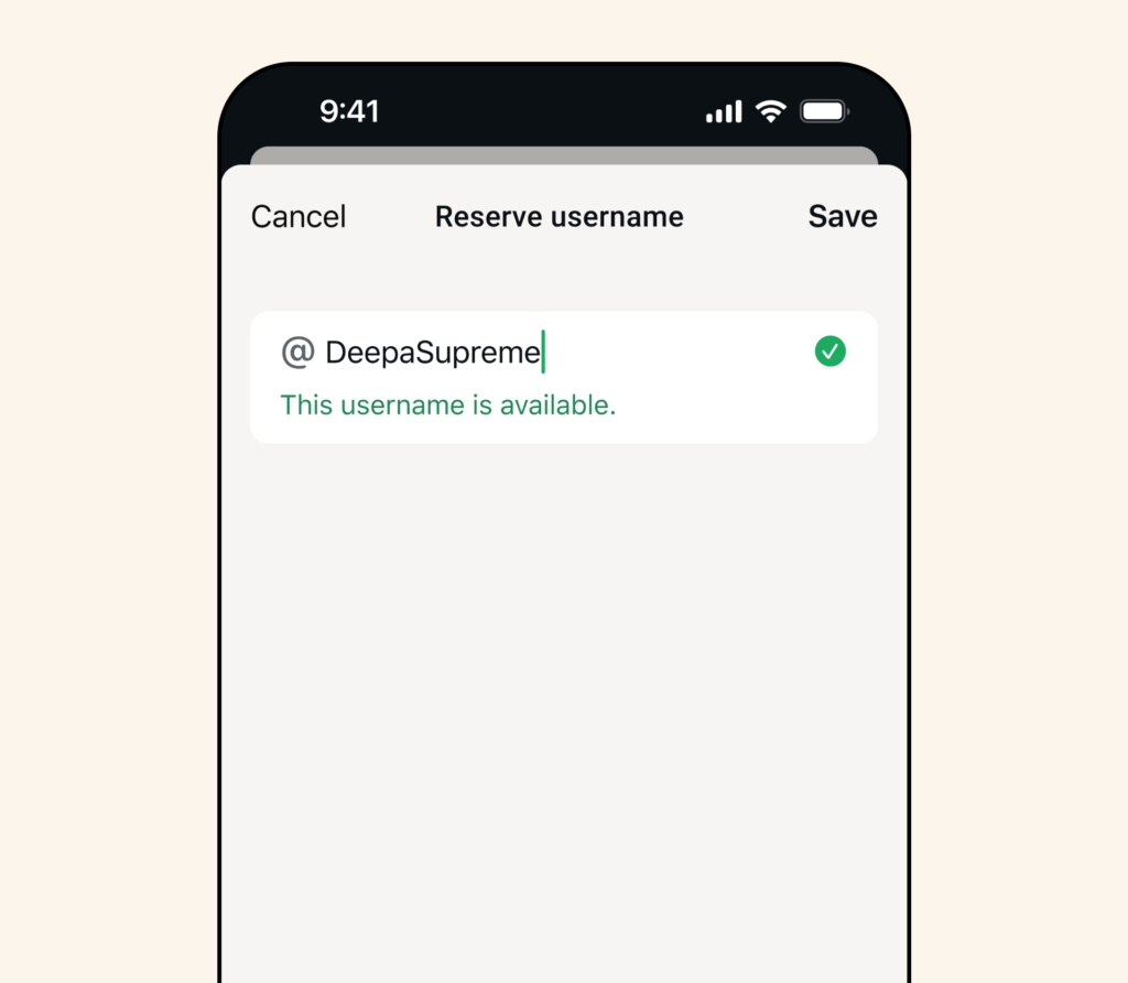 WhatsApp Username